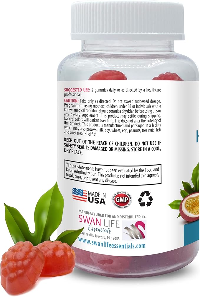 biotin Hair Skin and Nails Vitamins for Women &amp Men - Hair Skin &amp Nails Gummies - Antioxidant Essential Vitamins Passion Fruit Flavor Nourish Immune System Support 3 Bottles 180 Gummies