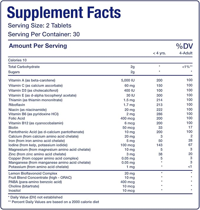 25-in-1 Kids Chewable Multivitamin - Clinically Formulated Kids Multivitamin with Iron Magnesium Vitamins A B Complex C D E Antioxidant Rich Fruit Extracts &amp More - Made in The USA - 1 Month Suppl