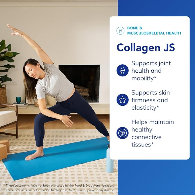 Pure Encapsulations Collagen JS - Skin &amp Joint Health* - 1000 mg Hydrolyzed Biocell Collagen - Gluten Free &amp Non-GMO - 120 Capsules