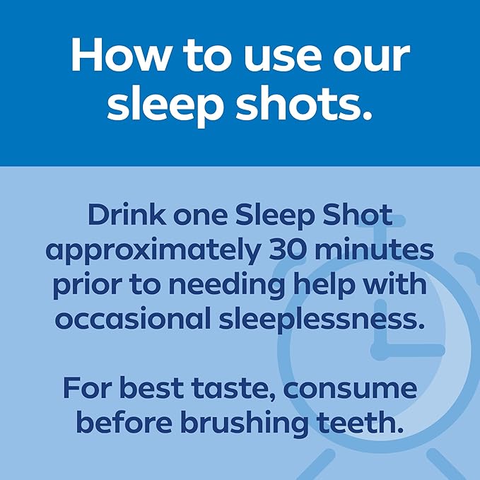 Dream Water Sleep Aid Supplement Drink Melatonin 5mg GABA 5-HTP Zero Sugar Natural Flavors No Added Colors 2.5 oz Liquid Sleep Shots Nighttime Nectar 12-Count