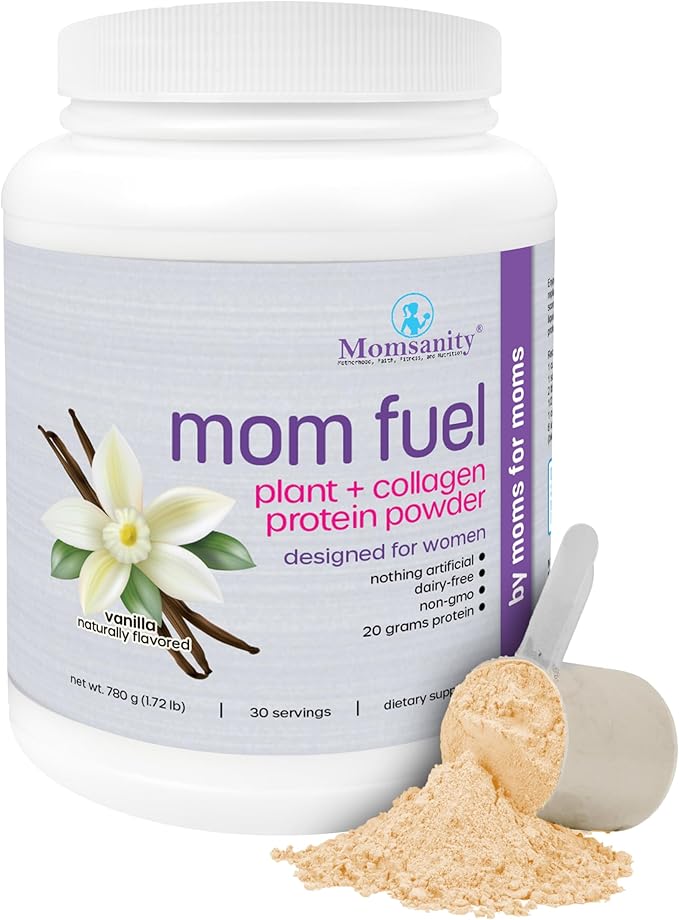 Dairy-Free Meal Replacement Protein Powder for Women - Plant &amp Collagen Protein Blend | 20g Protein (Vanilla)
