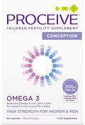 Proceive Conception Omega 3 Fish Oil Supplement for Men and Women High Strength 2000mg Omega 3 Fatty Acids with DHA and EPA Daily Fertility and Pre Conception Support 60 Softgel Capsules