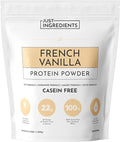 JUST INGREDIENTS French Vanilla Protein Powder – 30 Serving Bag – Grass-Fed Whey &amp Plant Protein Blend with Real Vanilla Bean – Sweetened with Coconut Sugar &amp Monk Fruit Non-GMO Gluten-Free