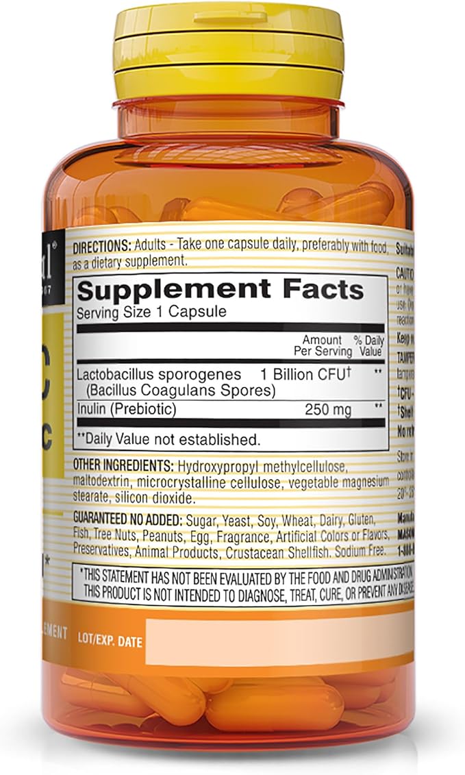 Mason Natural Probiotic with Prebiotic 120 Day Supply for Normal Digestive Function &amp Improved Gut Health 3 Pack