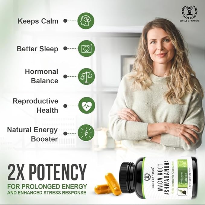 Saffron &amp Maca Root Supplement Combo with Ashwagandha Magnesium Turmeric &amp Bioperine | Mood Energy &amp Eye Health Support Made in USA.