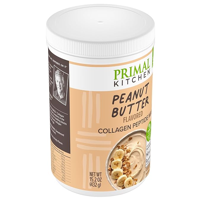 Primal Kitchen Peanut Butter Flavor Collagen Fuel® Drink Mix Collagen Peptides No Dairy 14.3 Ounces