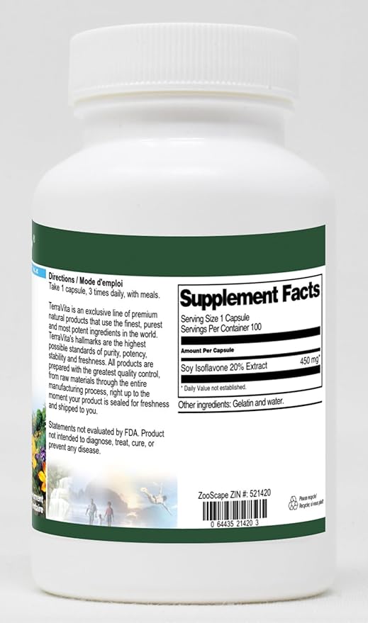 Soy Isoflavone 20% - 450 mg (100 Capsules ZIN: 521420)