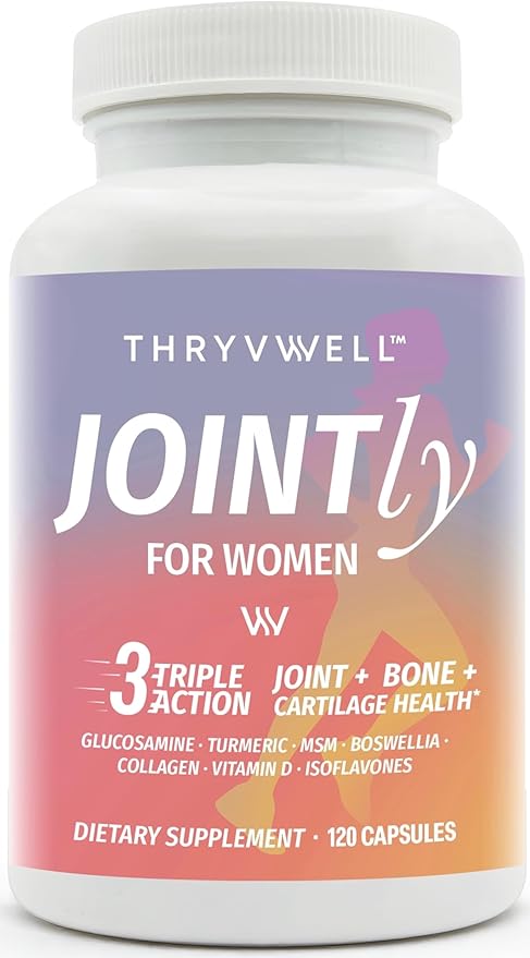 Jointly for WOMEN – All-in-one Joint Bone &amp Cartilage Supplement – Glucosamine Chondroitin MSM Turmeric Boswellia Collagen Vitamin D Calcium Hyaluronic Acid Magnesium &amp Isoflavones – 120 Capsu