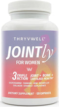 Jointly for WOMEN – All-in-one Joint Bone &amp Cartilage Supplement – Glucosamine Chondroitin MSM Turmeric Boswellia Collagen Vitamin D Calcium Hyaluronic Acid Magnesium &amp Isoflavones – 120 Capsu