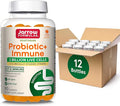 Jarrow Formulas Probiotic+ Immune Gummies 2 Billion CFU Supplement for Digestive Health and Immune Support 90 Orange Flavor Probiotic Gummies 45 Day Supply12 Packs