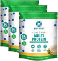 BioTrust Low Carb Protein Powder – Natural and Delicious Whey &amp Casein Blend from Grass-Fed Hormone Free Cows – Non GMO Soy Free Gluten Free Hormone Free (Vanilla 3-Pack)