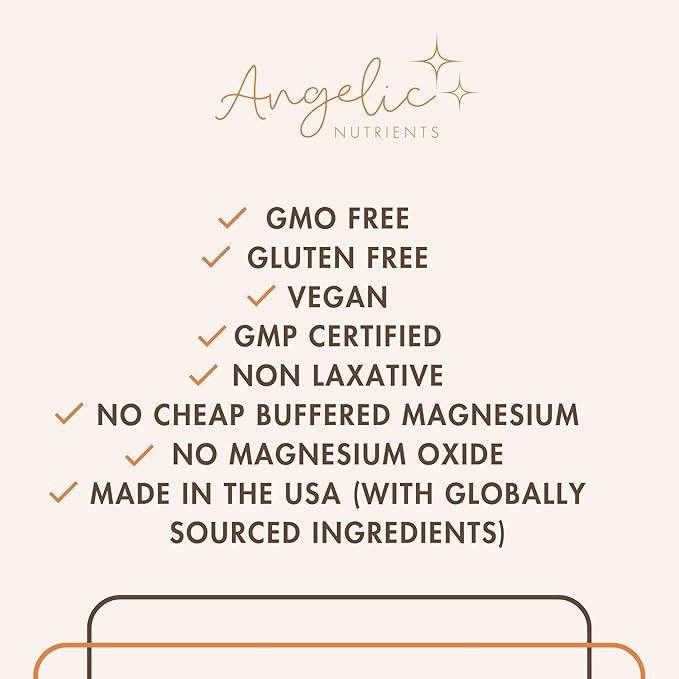 Magnesium Glycinate 830mg | 90mg Elemental Magnesium 90 Capsules High Absorption (Vegan Friendly Non Buffered Gluten Free Non-GMO) by Angelic Nutrients
