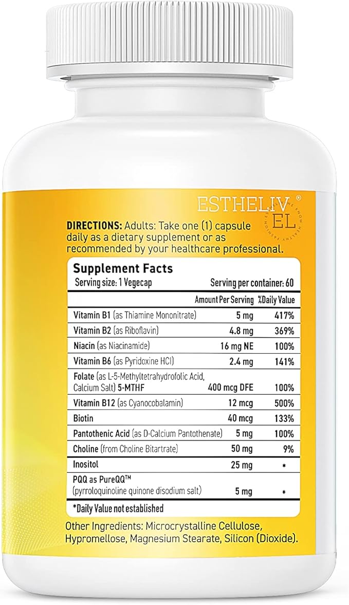 ESTHELIV® Super B Complex with PQQ - 60 VegeCaps