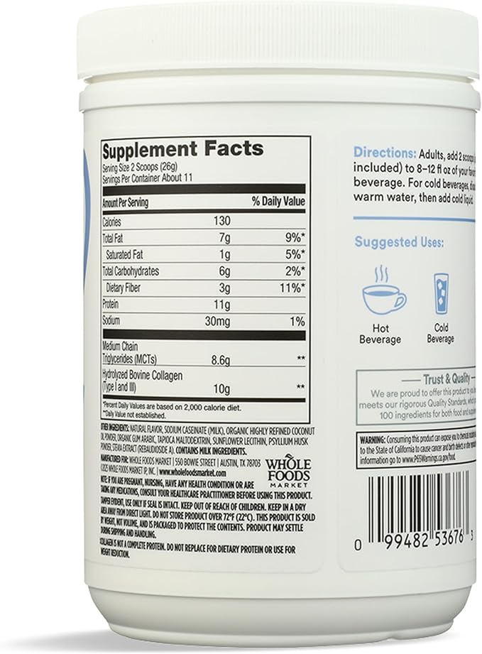 365 by Whole Foods Market Vanilla Collagen Creamer 10.5 OZ