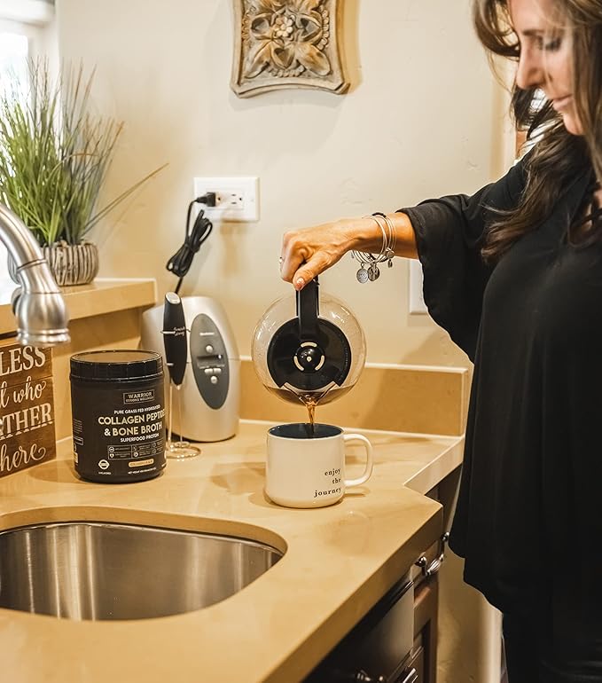 Premium Collagen Peptides Bone Broth Powder: Grass Fed Hydrolyzed Collagen Boost for Healthy Skin Nails Hair Joints Muscles Bones Digestion Keto Friendly Unflavored