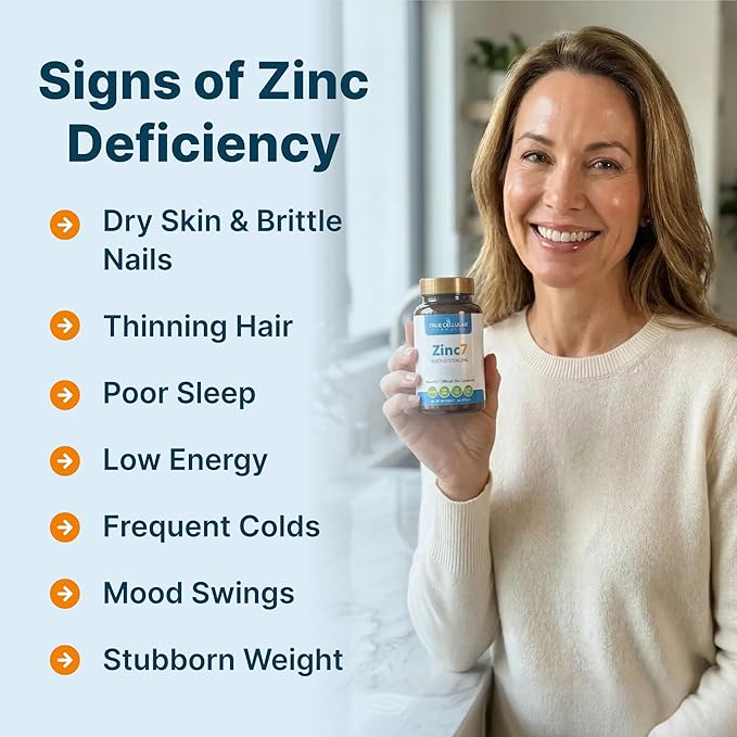 Zinc7: 7-in-1 Zinc Complex 50mg - Maximum Absorption for Immune Defense Deep Sleep &amp All-Day Energy | Hormone Balance Mental Focus &amp Metabolism Support | 60 Vegan Capsules