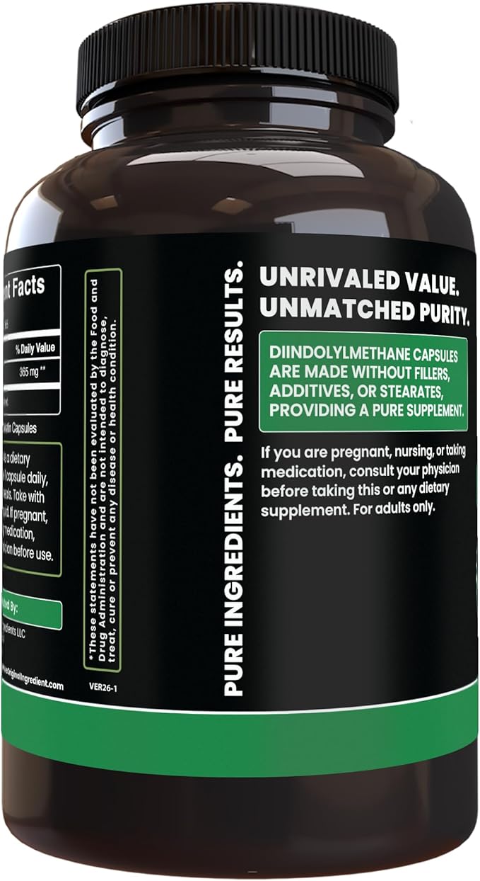 Pure Original Ingredients Diindolylmethane (DIM) (365 Capsules) No Magnesium Or Rice Fillers Always Pure Lab Verified