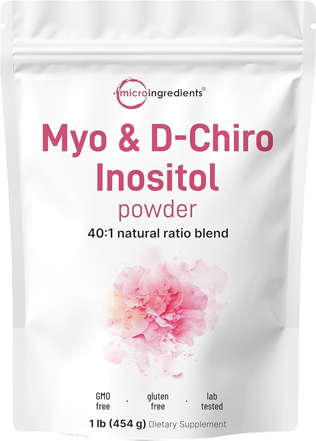 Micro Ingredients Multi Collagen Protein Powder 2lbs &amp Myo &amp D-Chiro Inositol Powder Bundle 2 Pack | Grass-Fed Collagen Peptides | Inositol Supplement for Women