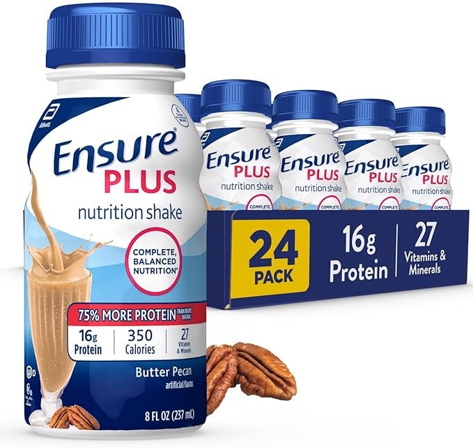 Ensure COMPLETE Nutrition Shake 30g of Protein Meal Replacement Shake with Nutrients for Immune Health Strawberry 10 Fl Oz &amp Plus Butter Pecan Nutrition Shake Meal Replacement Shake 24 Pack