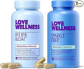 Love Wellness Bye Bye Bloat and Sparkle Fiber | Universal Gut Duo | Digestive Enzymes for Gas &amp Fast Acting Bloating Relief for Women