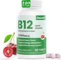 Vitamin B12 Methylcobalamin Sublingual 2500 mcg - with Folic Acid Under Tongue Cherry Flavor for Cellular Energy Support Energy Metabolism Nervous System Health(4-Month Supply)