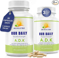 Daily Vites ADK Vitamin Supplement 5000 IU – 180 Capsules – High Potency Vitamin A D3 &amp K2-MK7 – Physician Formulated for Bone Heart &amp Immune Support – Non-GMO Gluten Free 6-Month Supply (