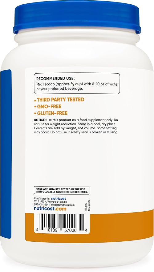 Nutricost Grass-Fed Whey Protein Isolate (Chocolate Peanut Butter) 2LBS - Non-GMO Gluten Free Natural Flavors
