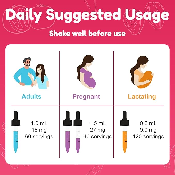 Nuvamin – Liquid Iron Drops for Women Men Adults Pregnant &amp Lactating. 2Fl.Oz18mg of Elemental Iron 60 Daily Servings. All Natural - High Absorption - No Metallic Aftertaste Orange Flavor