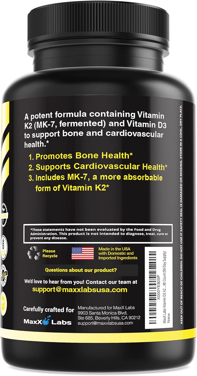 Advanced Bladder Control Supplements for Women &amp Men 60Ct + Vitamin D3 K2 3000 IU with Vitamin K as MK-7 from Natto Support Healthy Bones Teeth Heart &amp Immune Function 90Ct