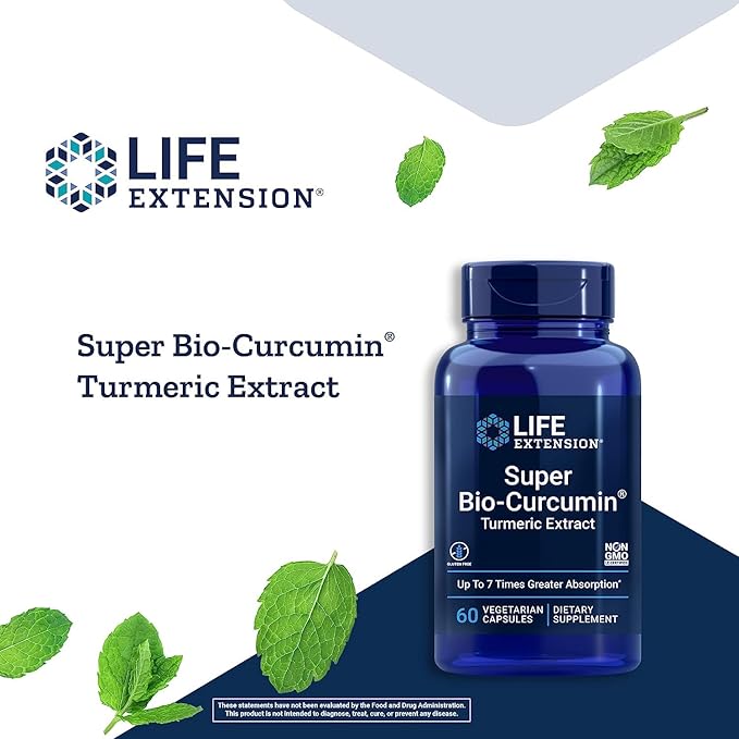Life Extension Super Bio-Curcumin and Two-Per-Day 120 Tablet Multivitamin Bundle - 60 Vegetarian Capsules