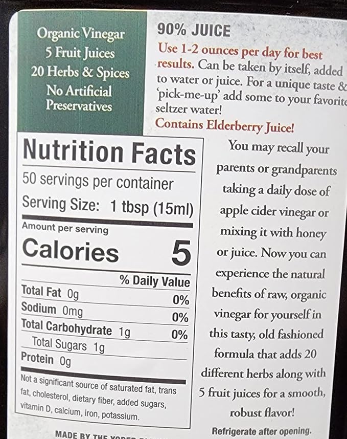 Organic Vinegar Juice Blend