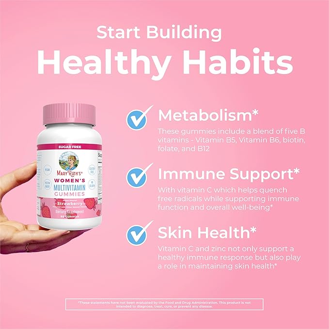 MaryRuth's Multivitamin Gummies for Women (Strawberry) &amp Liquid Nighttime Multimineral (Coconut 15.22oz) | Clean Label Project Verified® | USDA Organic &amp Vegan | Beauty Sleep &amp Overall