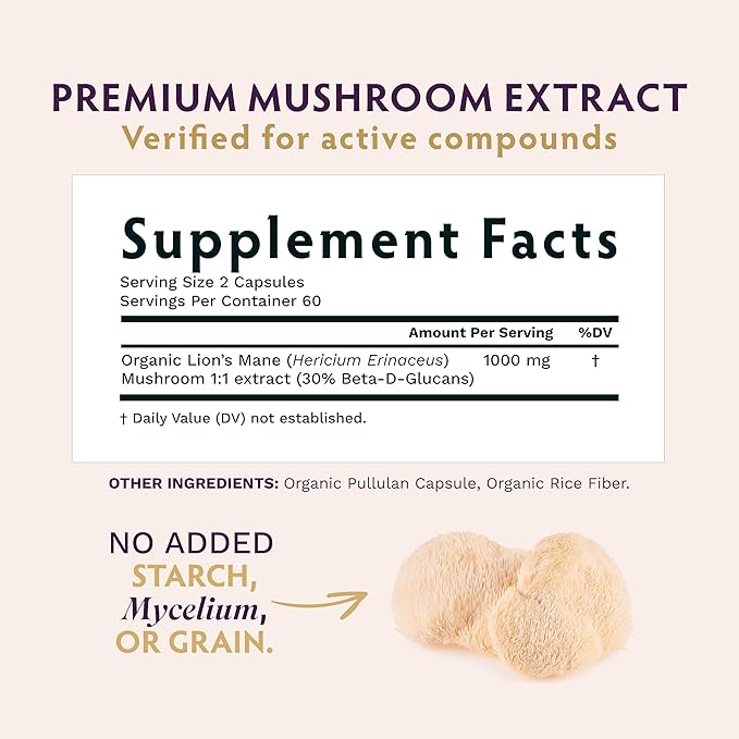 TRIBE ORGANICS NOOTROPIC Duo - KSM66 Ashwagandha + Organic Lion's Mane - Beyond Focus Mind Awareness and Mind Health