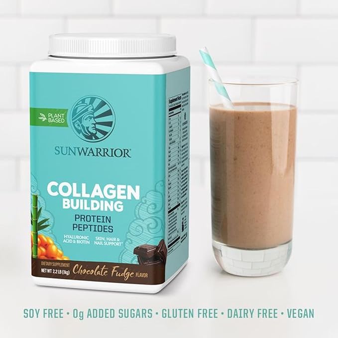 Vegan Collagen Protein Powder for Women Silica Plant Based Collagen Powder Chocolate Flavor Vegan Hair Skin and Nails Vitamins Non-GMO No Added Sugar Soy Dairy &amp Gluten Free (Chocolate 40 Serving