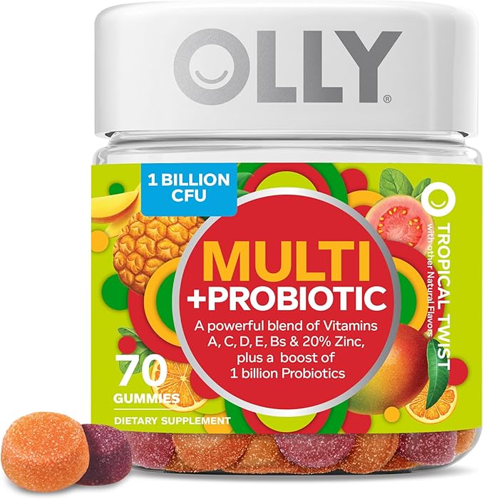 OLLY Adult Multivitamin Gummy with Probiotics 1 Billion CFUs 70 Gummies Immunity Elderberry Gummy 45 Gummies