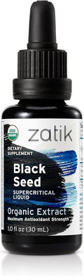Zatik Naturals - Organic Black Seed Full Spectrum Supercritical Liquid Extract Maximum Antioxidant Strength USDA Certified 1 Fl Oz