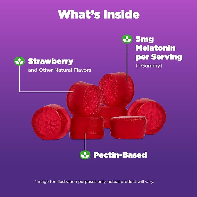 Natrol Melatonin 5mg Gummies 140ct &amp 90ct Strawberry Sleep Support