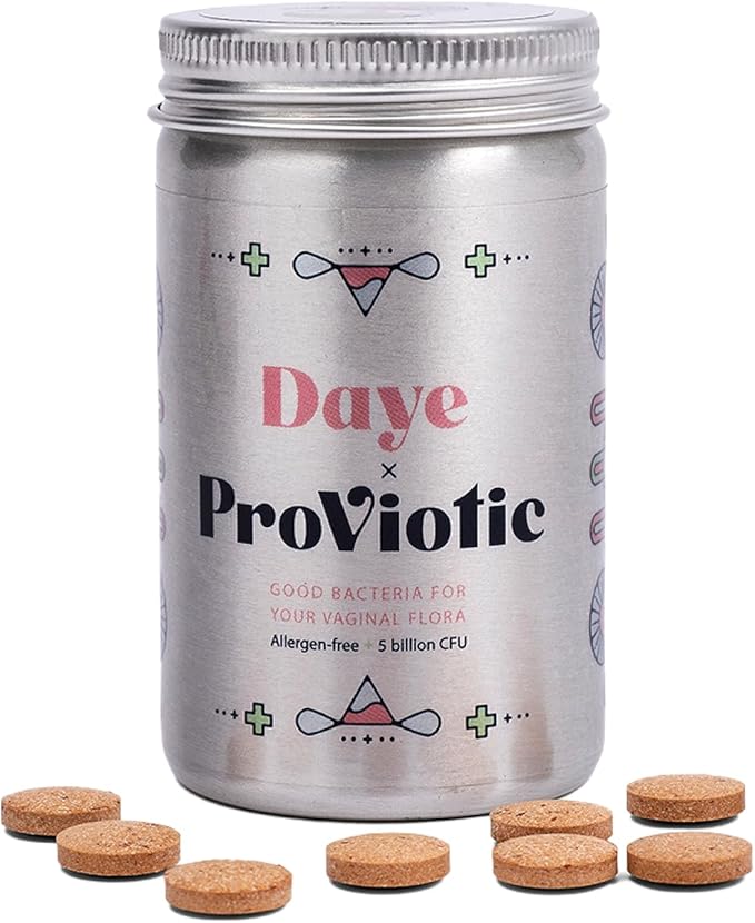 DAYE ProViotics: Lactobacillus plantarum GLP3 for Women's Vaginal &amp Gut Microbiome | Daily Oral Vegan Probiotic | Supports Healthy Flora &amp pH | 30 Tablets