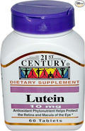 21st Century Lutein 10 mg - 60 Tablets Pack of 4
