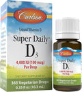 Carlson Super Daily D3 4000 IU (100 mcg) Heart &amp Immune Health Teeth &amp Bone Strength Unflavored 365 Drops