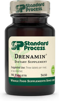 Standard Process Drenamin - Whole Food Antioxidant Mood Support Adrenal Support and Immune Support with Shitake Alfalfa Rice Bran Riboflavin Calcium Lactate Choline - 90 Tablets
