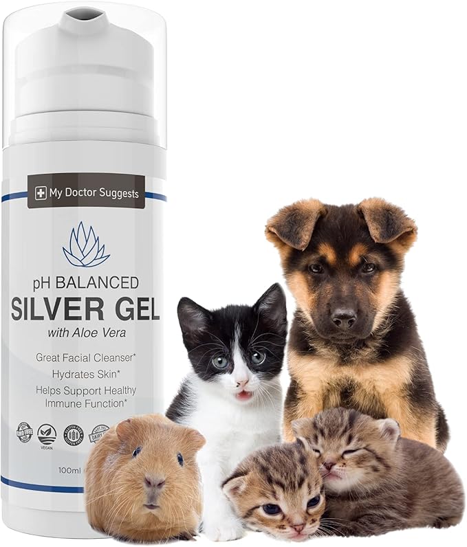 Colloidal Silver Gel Burn and Wound Care with Aloe Vera - 30ppm pH Balanced Formula Helps Soothe Burns Sores &amp Eczema - Structured Silver - Made in USA (3.38 oz)