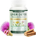 Liver Detox Capsules - 20-in-1 Herbal Supplement with Milk Thistle Turmeric Artichoke &amp Dandelion Root for Liver Cleanse Fatty Liver Support &amp Digestive Balance Vegan Formula 60 Capsules