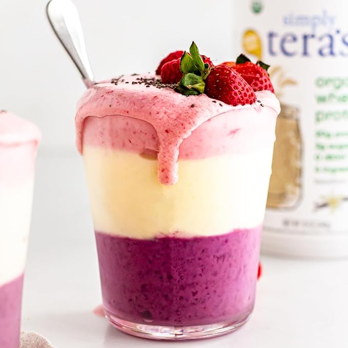 simply tera's Organic Whey Protein Powder - Grass Fed Vanilla Whey Protein Powder Clean Made Without Artificial Sweeteners Non-GMO Kosher rBGH-Free Organic - 12 Oz