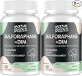 Sulforaphane Supplement from Broccoli Sprouts DIM and CDG Triple Blend Natural Enzyme Myrosinase for High Sulforaphane Broccoli Supplement for Detox Antioxidant and Balance 120 Vegan Softgels
