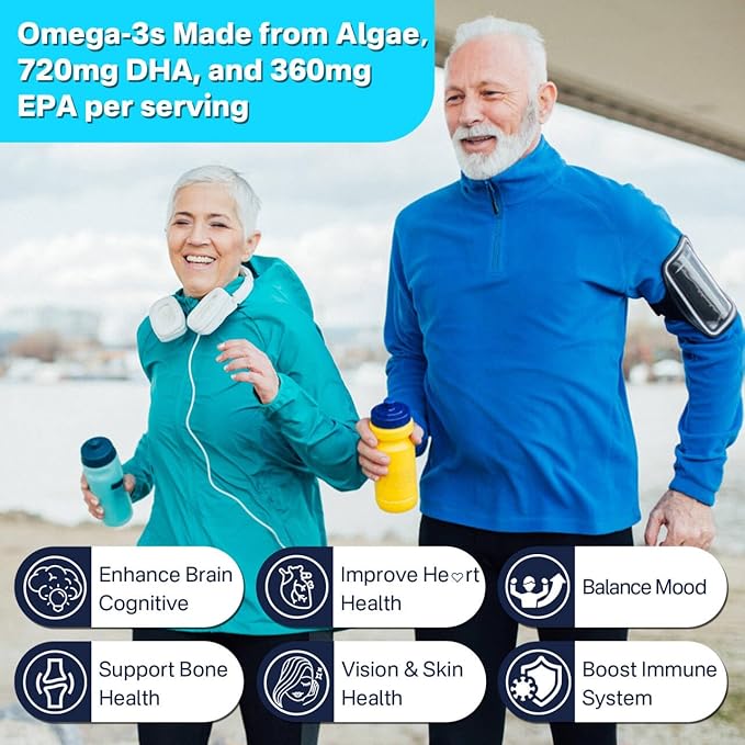 GABA Supplement +Vegan Omega-3 Algae Oil