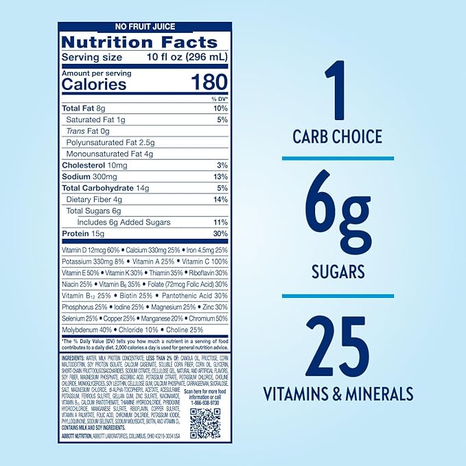 Glucerna Hunger Smart Diabetes Care Shake Classic Strawberry Diabetic Meal Replacement to Support Blood Sugar Management 15g Protein 180 Calories Ready to Drink 10 Fl Oz 24 Pack