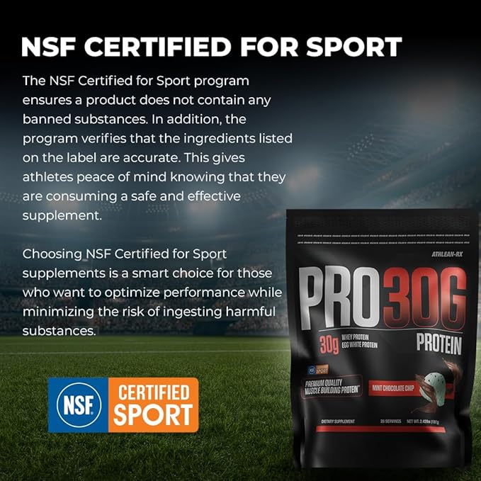 ATHLEAN-X PRO-30G Premium Whey Protein Isolate Powder Mint Chocolate Chip Gluten-Free Low Sugar 30g of High Protein Powder for Muscle Recovery &amp Growth