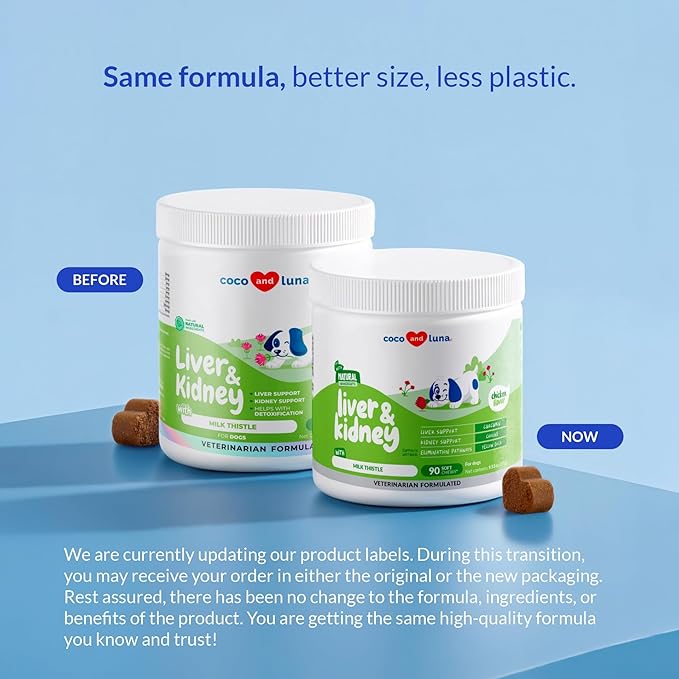 Milk Thistle for Dogs - 90 Soft Chews - Liver and Kidney Support - Hepatic Support with EPA &amp DHA - Detox - Liver Supplement for Dogs with Choline and L-Arginine.