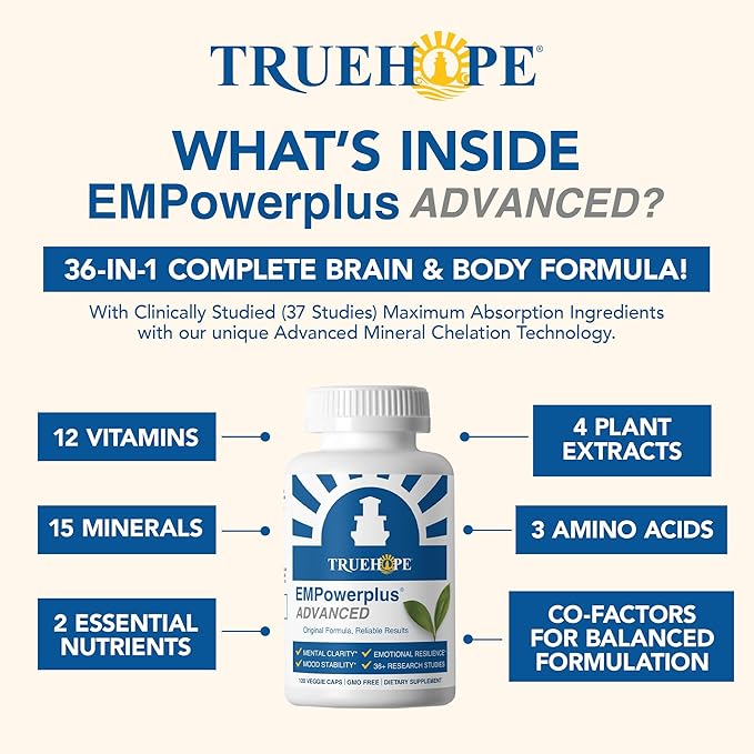 EMPowerplus Advanced Multivitamin for Women &amp Men - Broad-Spectrum Multivitamins &amp Chelated Minerals | 1000% Better Absorption | 37 Research Studies &amp 28 Years of Success | 30 Day Supply